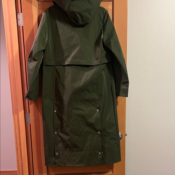 Avec Les Filles Dark Green Hooded Trench Coat - Picture 2 of 7